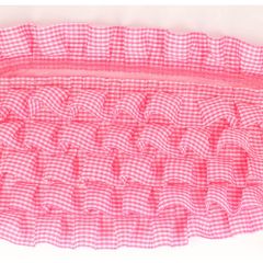Pleated gingham and tulle trim - 10m - 786