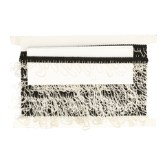 Band met ketting elastisch wit/zwart - 10m