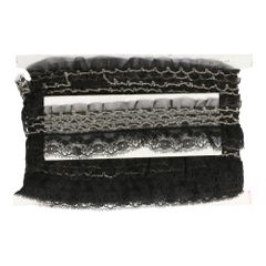 Trim with lace-tulle edges 60mm - 10m