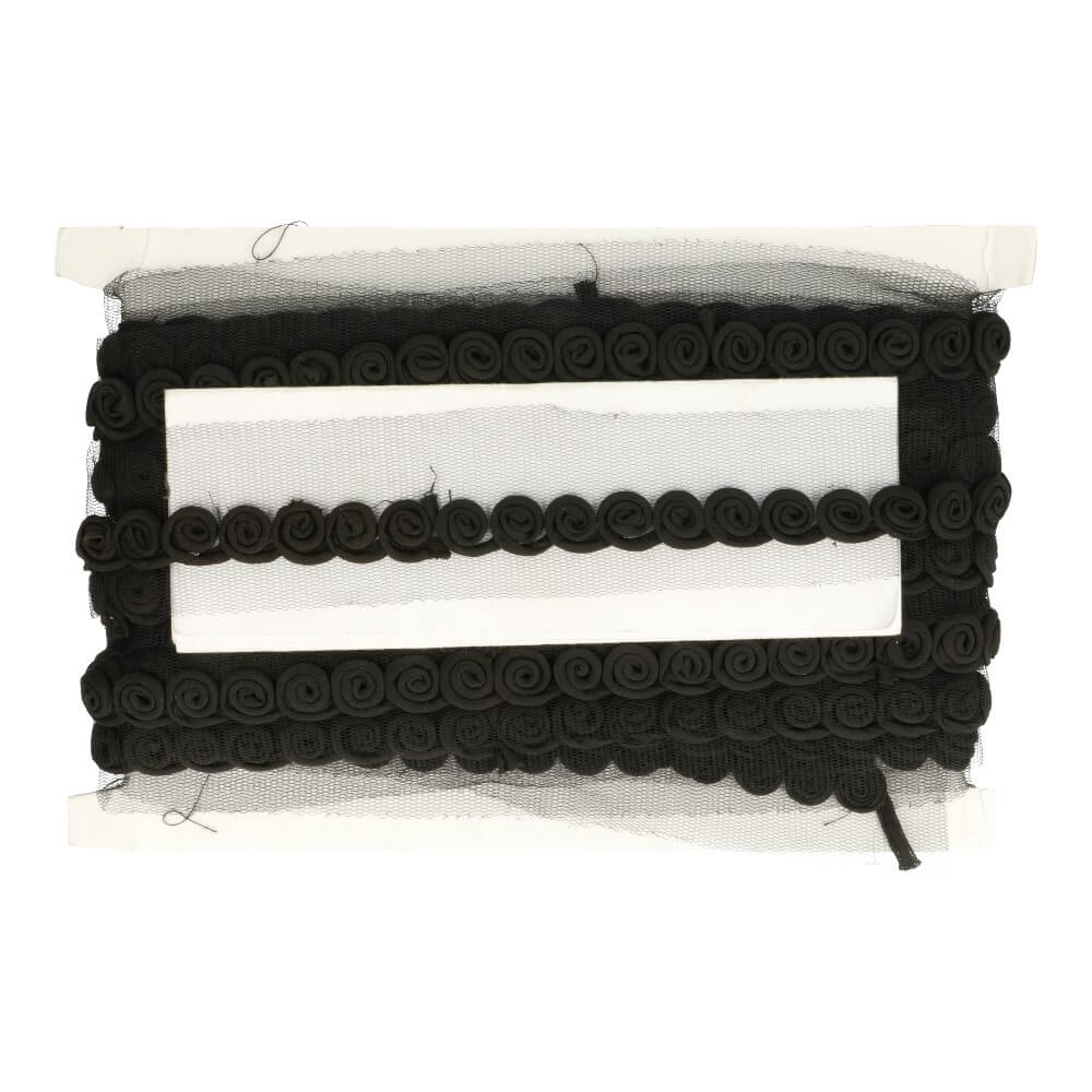 Band tule / bloem 28mm - 13m