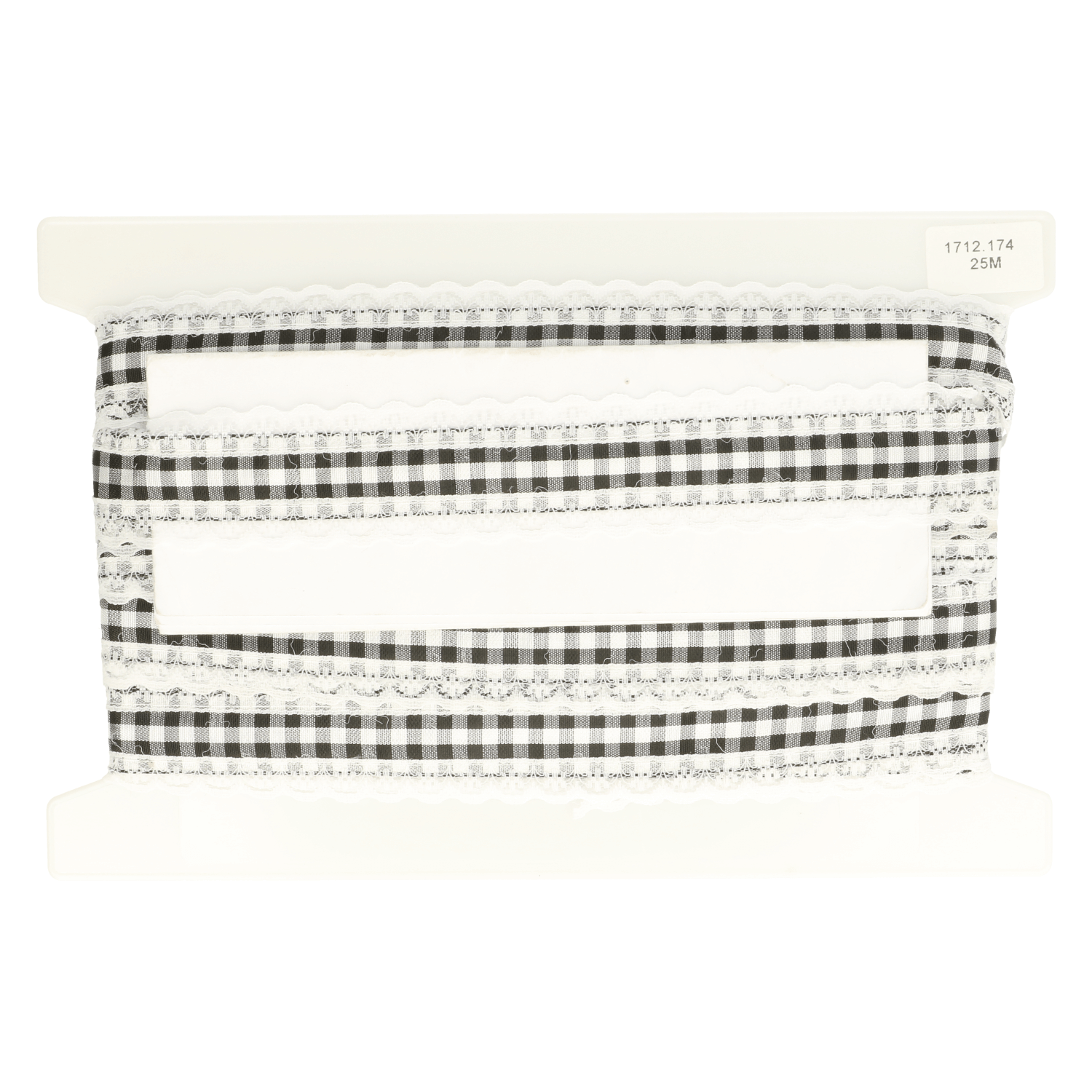 Band ruitjes met 2x kant 40mm  -  25m