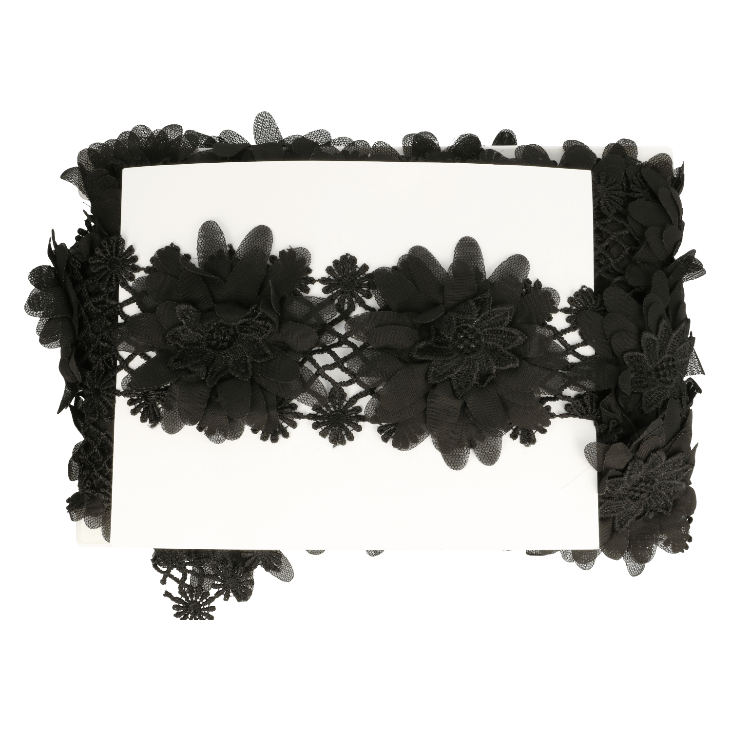 Lace trim with flowers 90mm - 9.5m