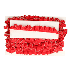 Ruffled ribbon with gold edge 30mm - 15m