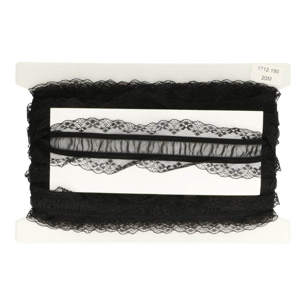 Ribbon with lace edge 60mm - 20m