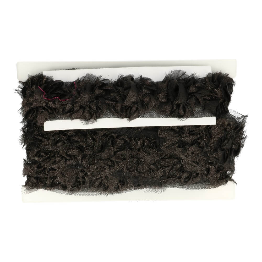 Band  bloem zwart - 6,44m - 000