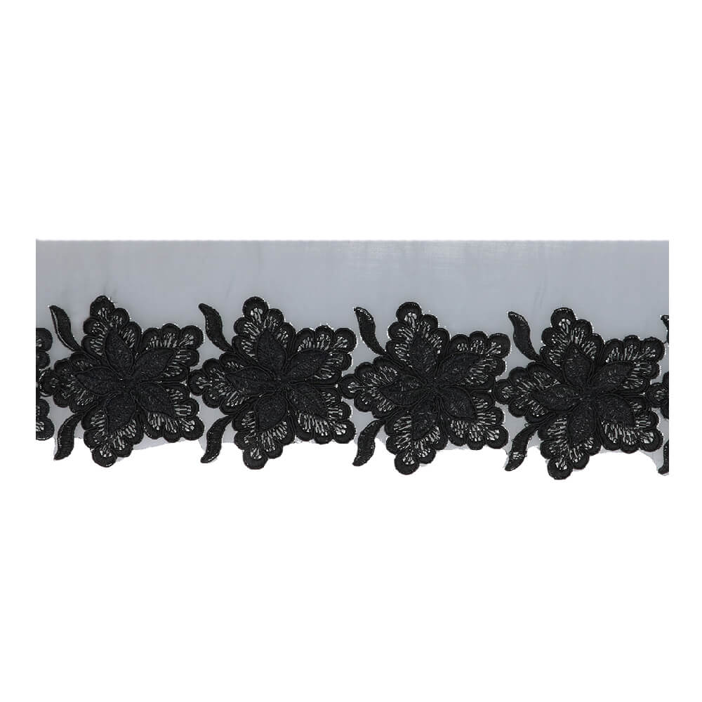 Lace trim flowers 60mm - 9.2m