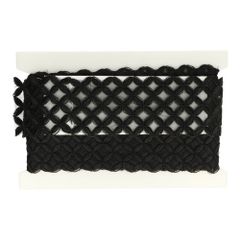 Trim embroidered retro design on tulle - 6.9m