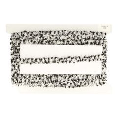 Elastic gathered ribbon black-white-silver 25mm - 20m - 000