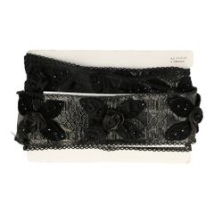 Decorative ribbon flowers-beads - 4.5m - 000