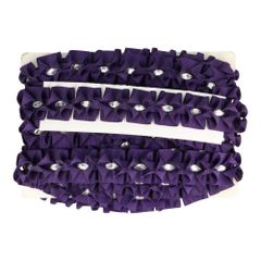 Band mit Rüschen und Diamant 40mm - 10m