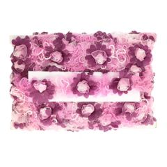 Trim ruffled organza and flowers 50mm - 10m