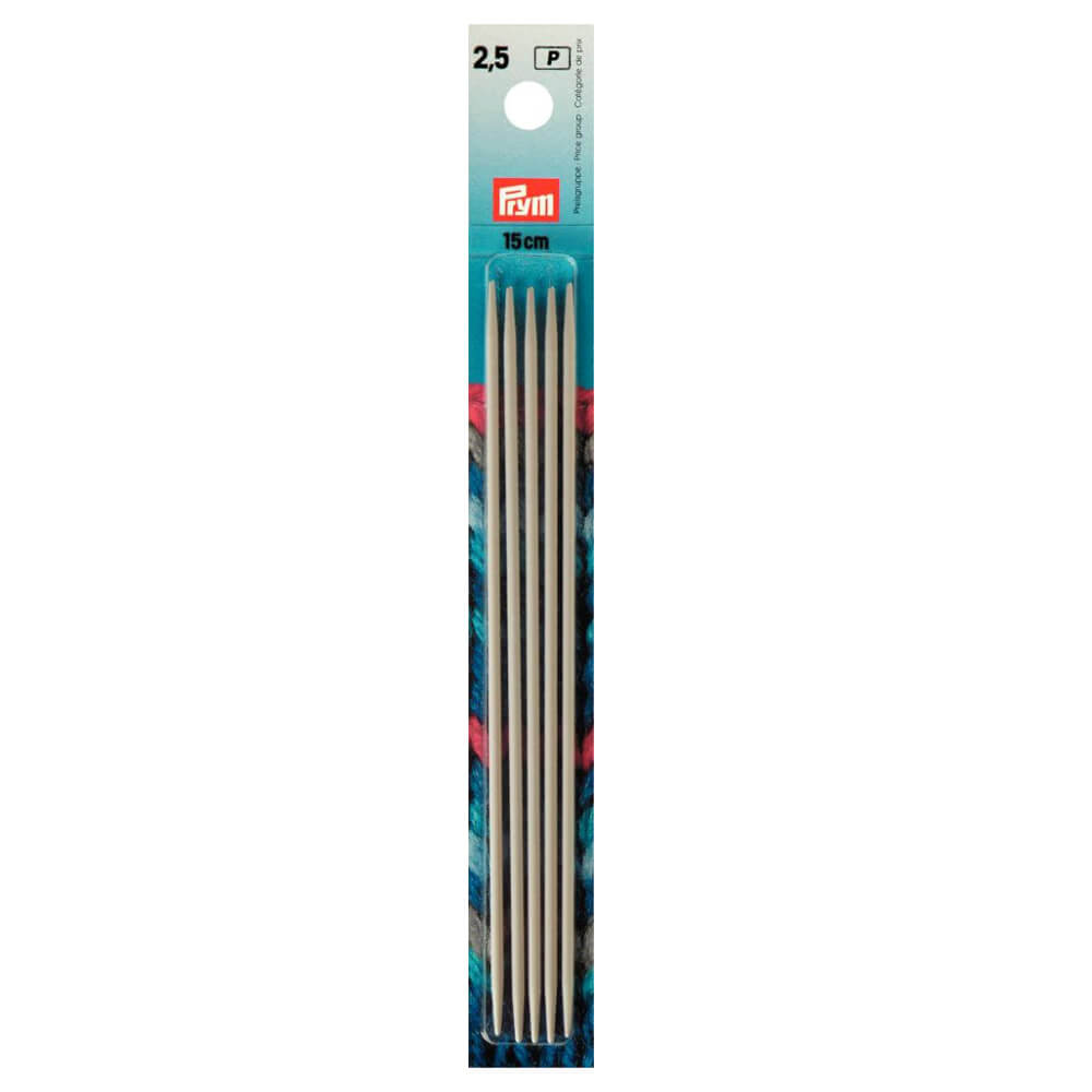Prym Strumpfstricknadeln Aluminium 15cm - 5Stk