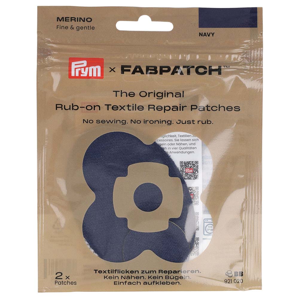 Prym FabPatch Self-adhesive merino navy - 1x2pcs