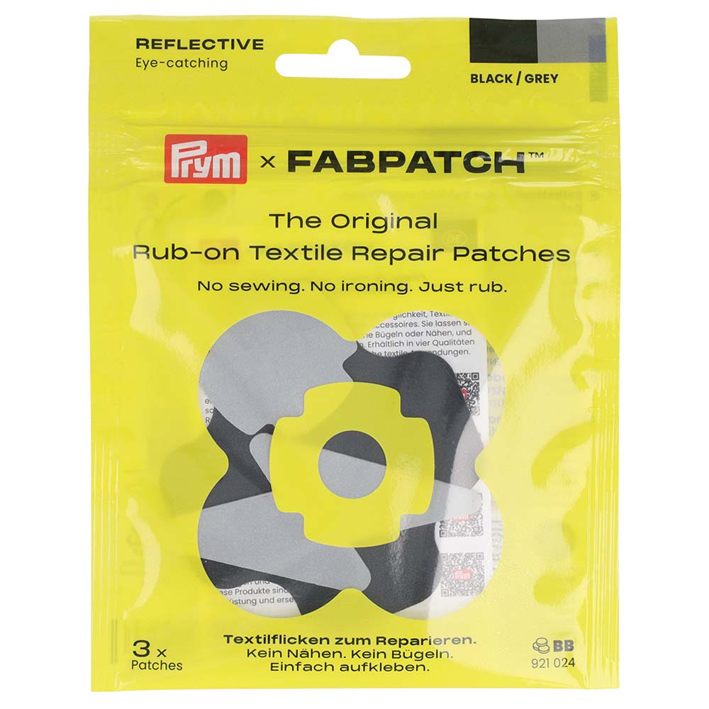 Prym FabPatch Self-adhesive reflective black-grey - 1x3pcs
