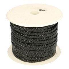 Braided leather narrow 5mm - 50m
