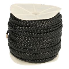 Braided leather wide 6mm 50m