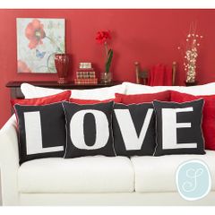 Embroidery kit pillow case 39x39cm black - 1pc