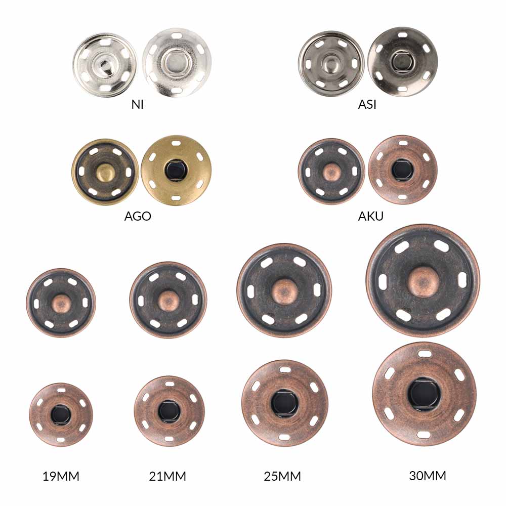 Manteldrukker 21mm - 30st