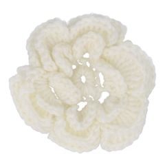 Crochet flower unicolour 10cm - 5pcs - 087