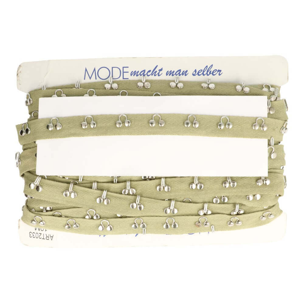 HO Band haken en ogen 40mm - 10m - Zilver