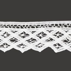 Brussels kant 90mm wit - 13,7m