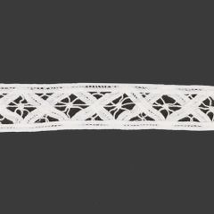 Brussels kant 35mm wit - 13,7m