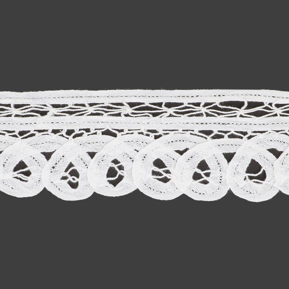 Brussels lace 65mm white - 13.7m
