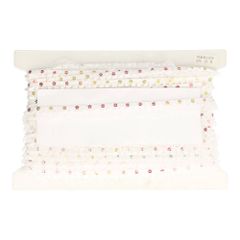 Rüschenband Pailletten Blume 20mm - 25m