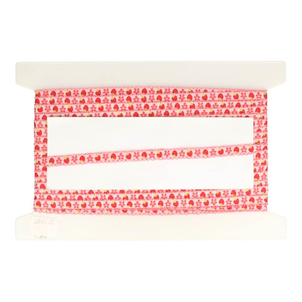 Band bloem-aardbei 13mm - 25m