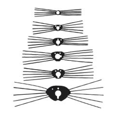 Opry Schnurrhaare für Tiernasen 59-112mm - 1x6x20Stk