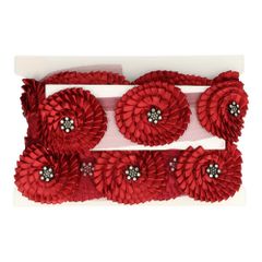Band bloem satijn-strassstenen - 4,6m - 750