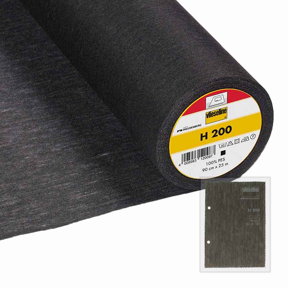 Vlieseline Tussenvoering H200 plakbaar 90cm zwart - 25m