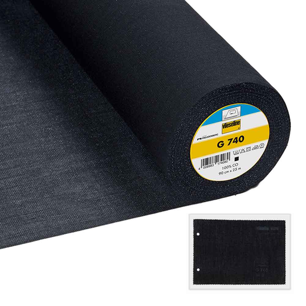 Vlieseline Tussenvoering G740 geweven 90cm zwart - 1st