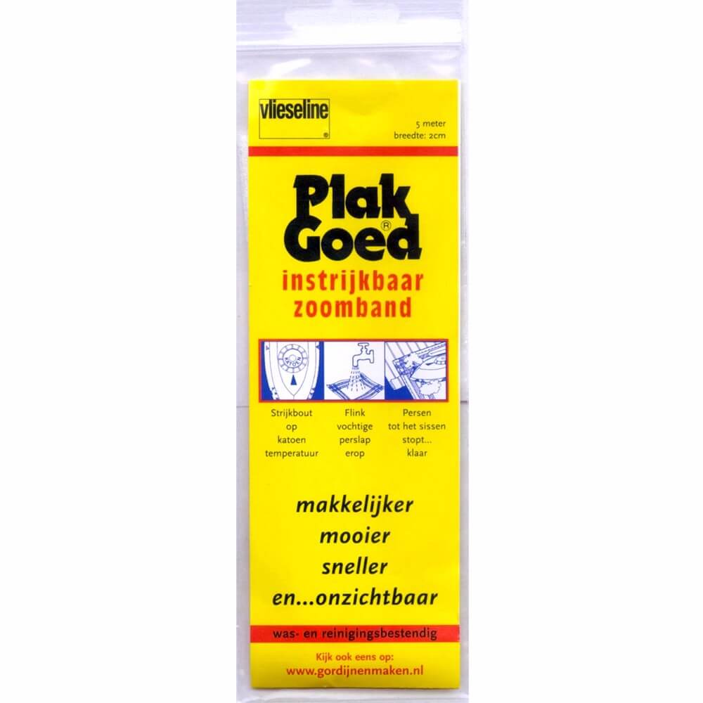 Vlieseline Plakgoed instrijkbaar 20mm wit - 25x5m
