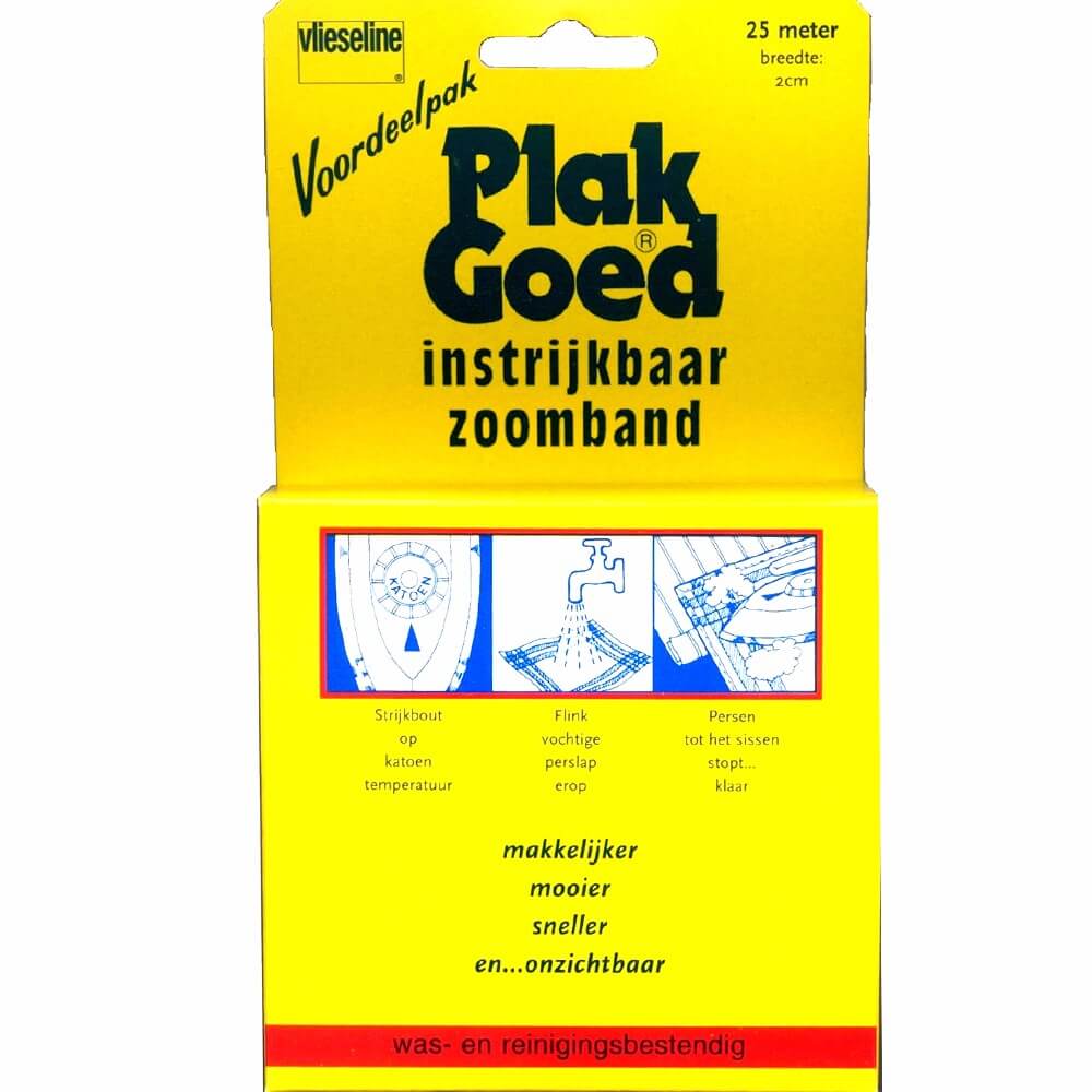 Vlieseline Plakgoed instrijkbaar 20mm wit - 25m