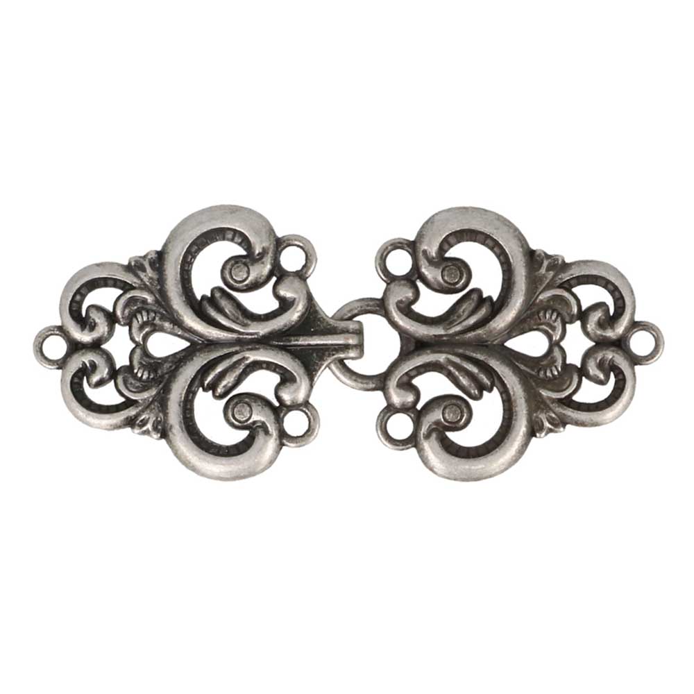 Noorse Sluiting 70mm oud zilver - 12st