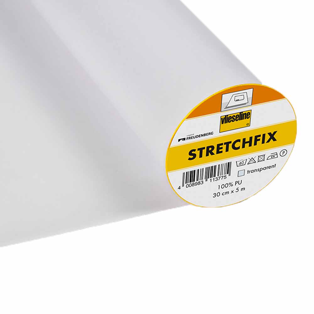 Vlieseline Stretchfix met papier 30cm transparant - 5m