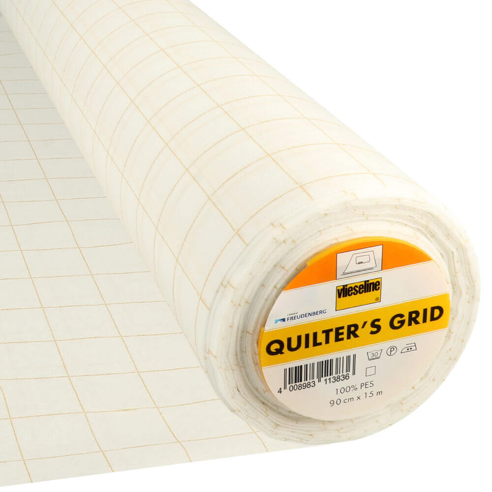 Vlieseline Quilter's grid 90cm wit - 15m