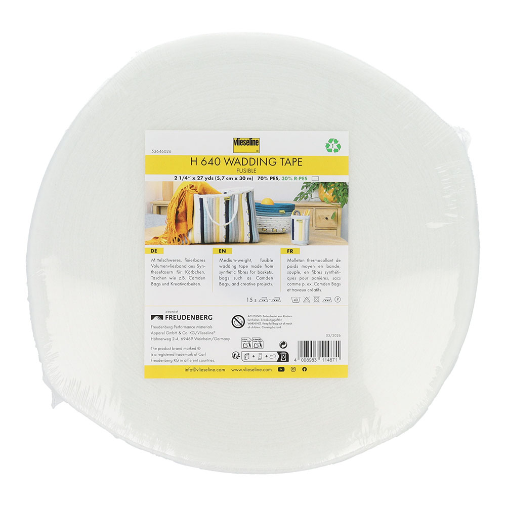 Vlieseline H640 Wadding Tape 5.7cm white - 1x30m