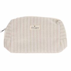 Scheepjes Project bag w. zipper 24x16x8cm striped beige -1pc