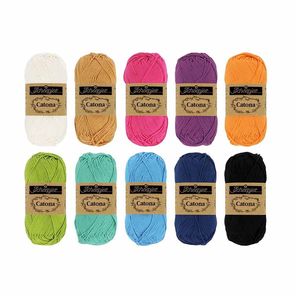 Scheepjes Catona colour pack 10x25g - 1st -Tropical Cocktail