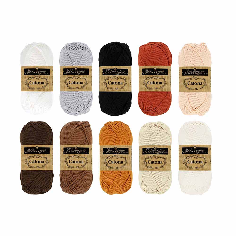 Scheepjes Catona colour pack 10x25g - 1st - Cookies