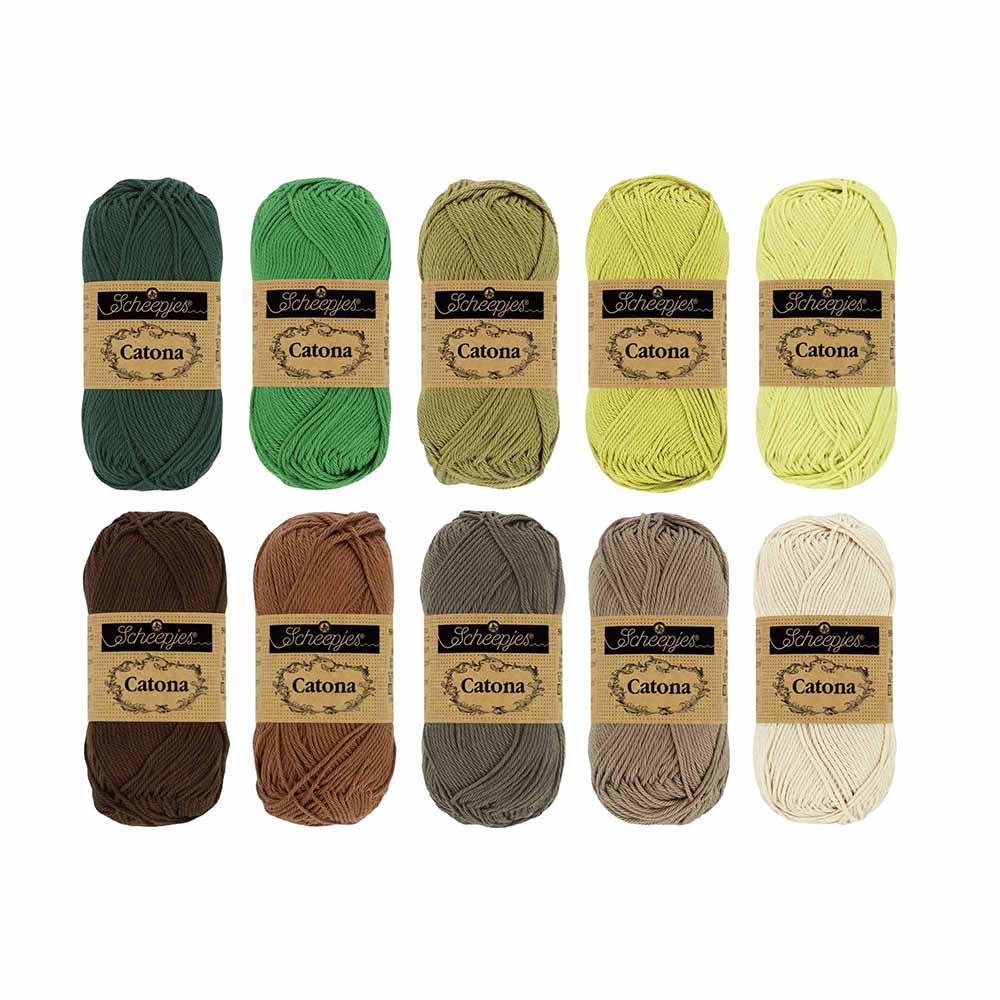Scheepjes Catona colour pack 10x25g - 1st - Avocado Toast