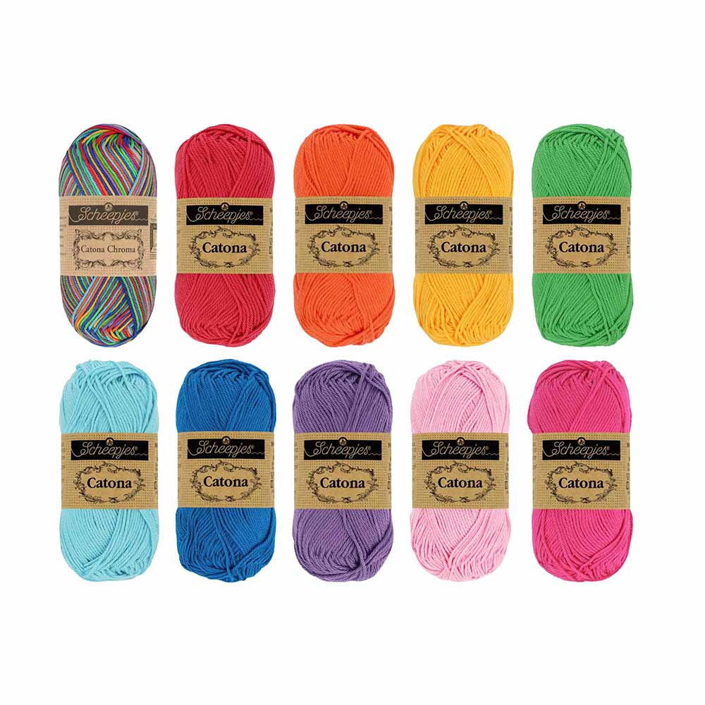 Scheepjes Catona en Chroma colour pack 10x25g - Fruit Pl.