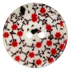 Button mother-of-pearl print size 40 - 25mm - 50pcs