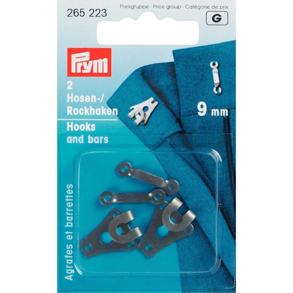 Prym Broek- en rokhaken met staven 9mm - 5x2st