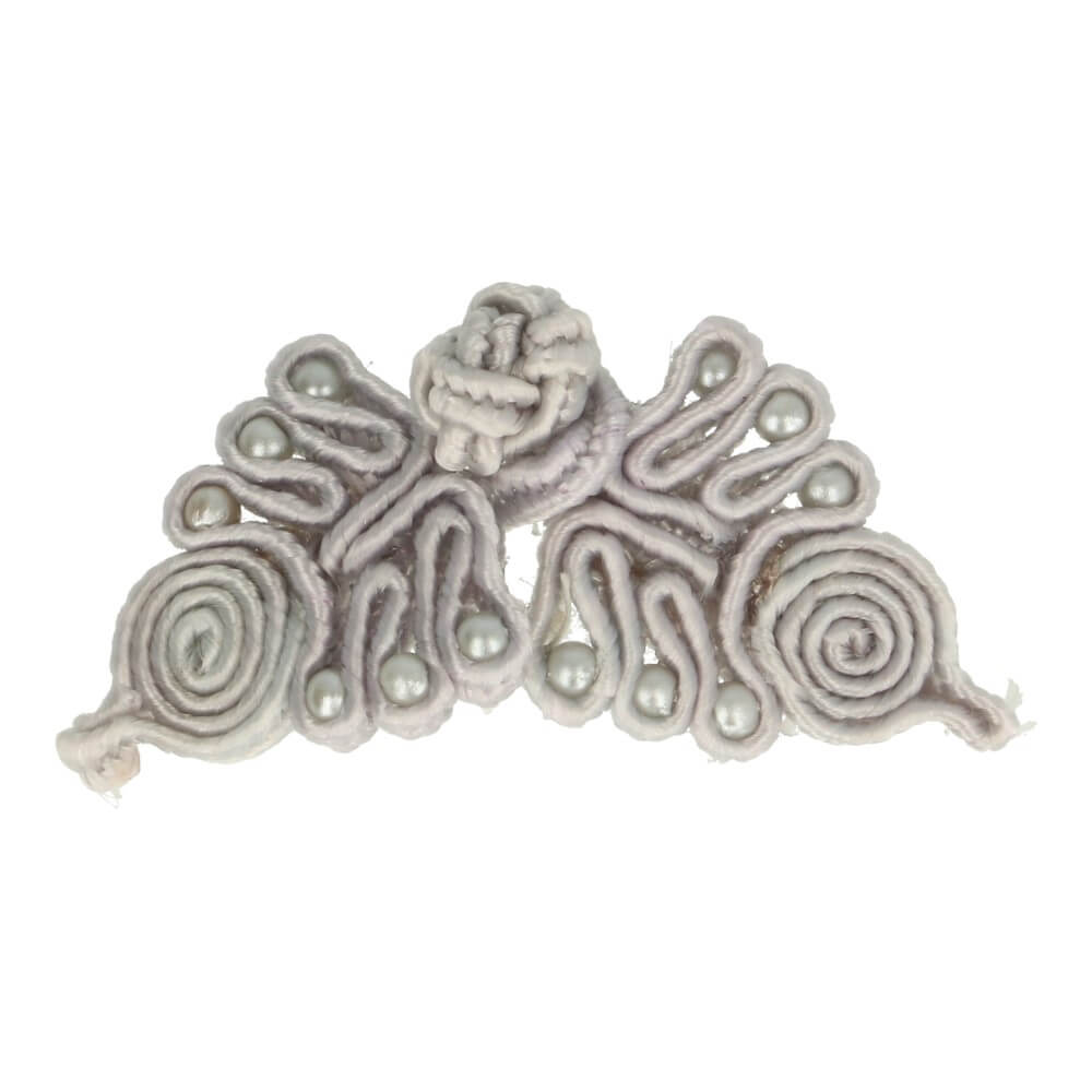 Chinese knoop blad met parel 6,5cm - 6st