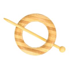 Tuchbrosche Holz 80mm natur - 5Stk