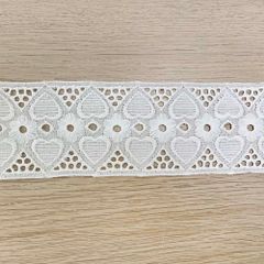 Broderie 55mm wit - 18,4m