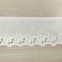 Broderie 50mm wit -18,4m